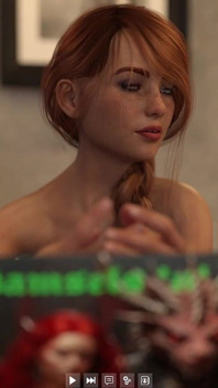 My Dorm 148 - Lesbian Scene in the Game Scarlett Licking Daphne's Nipple