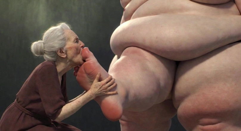 YOUR BEST FANTASY: 90 Year Old Granny Sucking Obese SSBBW Toes - Extremely Horny...