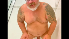 Hand-Free-Daddy-Chub: Fucked My Step-daddy in the Shower Big Tummy, Big Penis,...