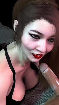 Une cougar asiatique sexy suce une bite | Porno 3D