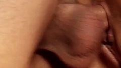 Sexy chick does hot fuck on huge cock