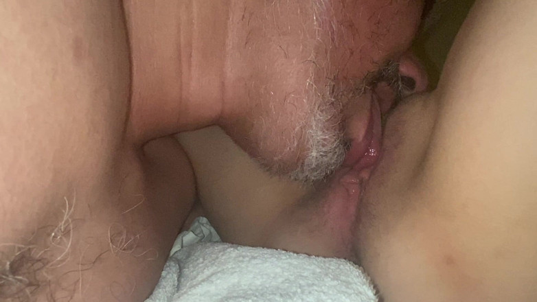 Jollyfuckingoldman: Stepdaughter Fucks My Face with Her Pink Pussy