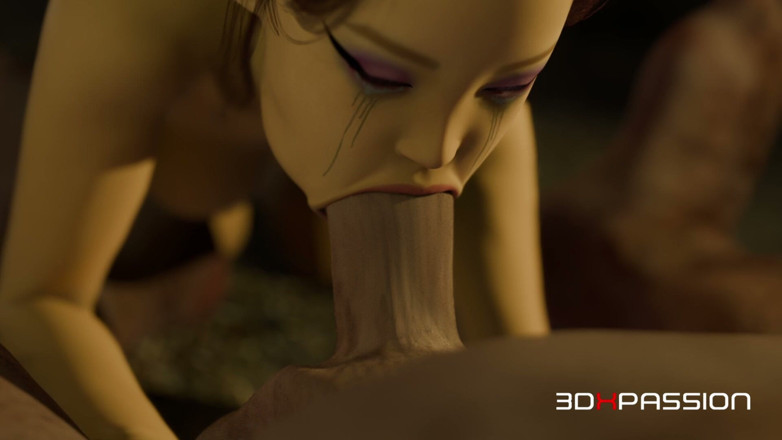 3dxpassion: Dungeon Sex: Elven Girl Gets Throatfucked, Railed &amp; Covered in Cum