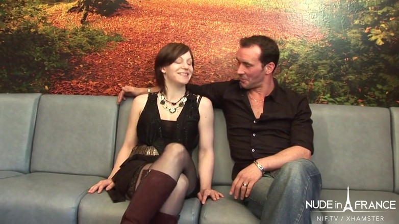 Nude in France: A pretty french slut gets hard double penetrated and facialized...