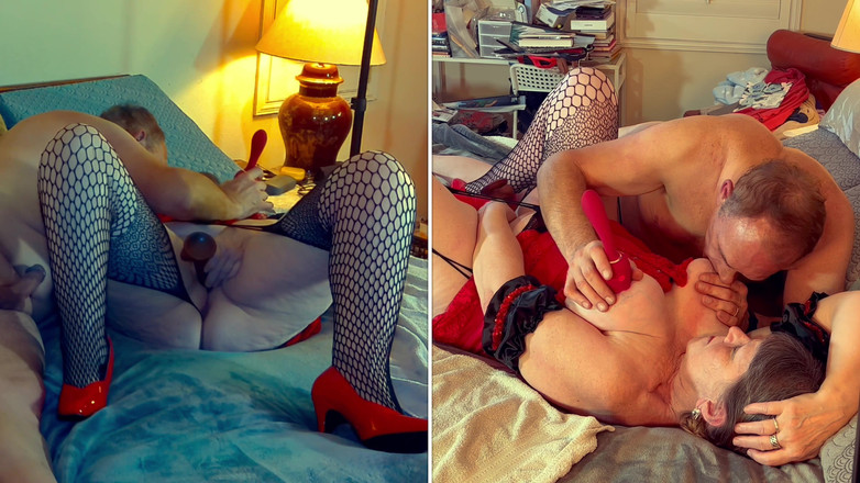 Carmen Angel: Babička Carmen: šukání dilda, vibrátory a péra Rande noc