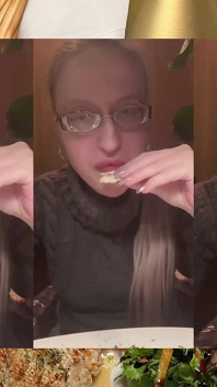 Restoranda asmr akşam yemeği