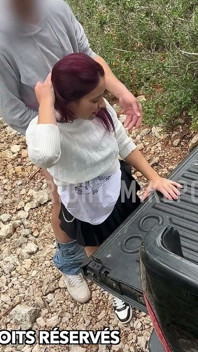 This Little Slut Goes Into the Forest to Get Fucked in the Back of the Pickup