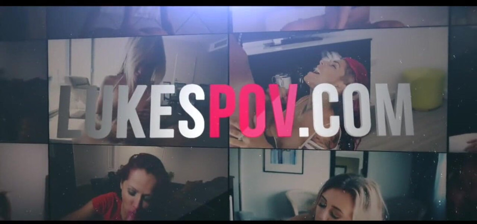 Lukes POV: MILF bertetek besar memberikan blowjob sudut pandangan pertama &amp; mengambil pancutan...