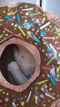 Blowing up My Inflatable Donut Fast!