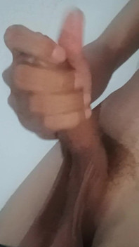 Desi Guy Stroking His Soft to Hard Uncut Thick Dick