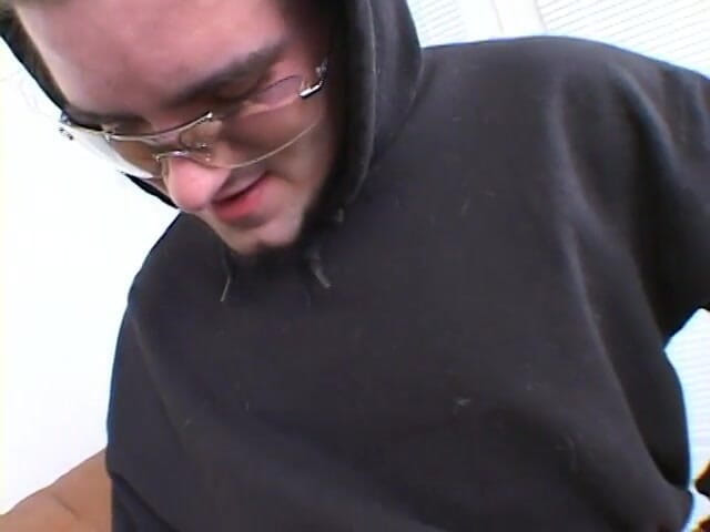 Sex Karma: Dude with glasses and a big dick fucks feet after...