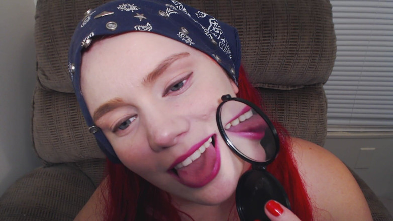 Scarlet Vixen: 거울로 혀 입 이빨 페티쉬