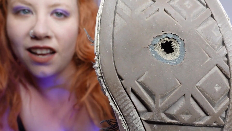 Deanna deadly: POV caught smelling stinky sneakers-Humiliated and made to jerk