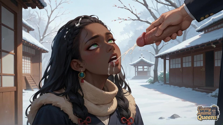 Ebony Anime Queens: Ebony, Horny, Slutty, and Messy for the First Time in...