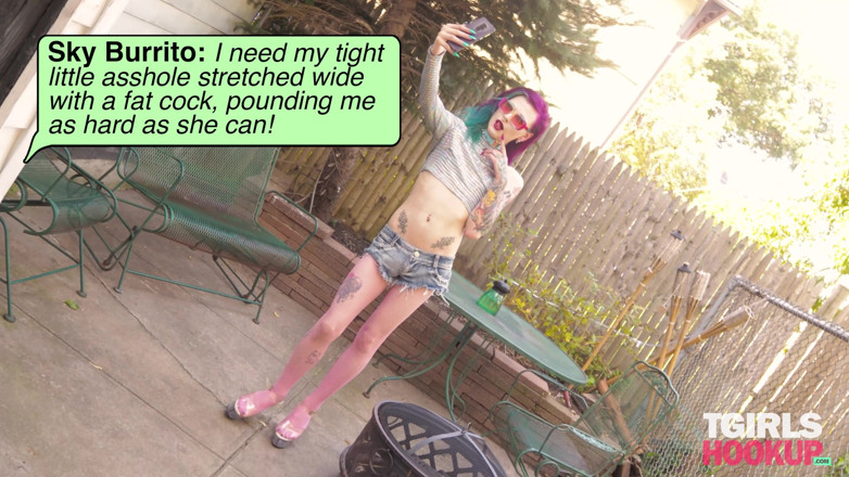Tgirls Hookup: Raver Girl Needs Her Cock Fix