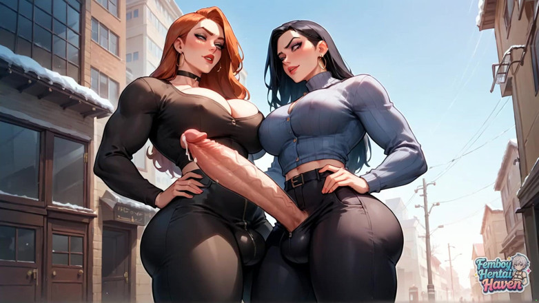 Femboy Hentai Haven: Transvestite Thrills on City Street's Anal Bliss XXX!