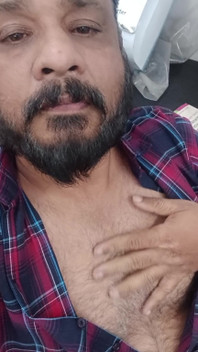 Shy Stepfather Showing His Boobs on Video Call