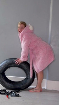 Riding the Rubber Inner Tube in Snorkel Gear