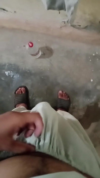 Young Boy Masturbates in the Bathroom
