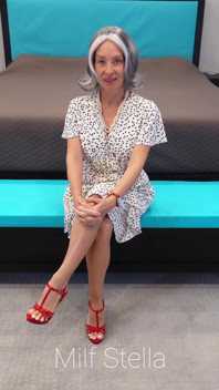 Sherry in a White Dress with Hearts