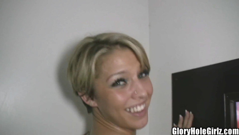 Glory Hole Girlz: Small boobs nice round ass slut sucking fucking penis in...