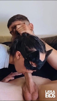 Layla Gives a Sloppy Deepthroat to a Big Cock