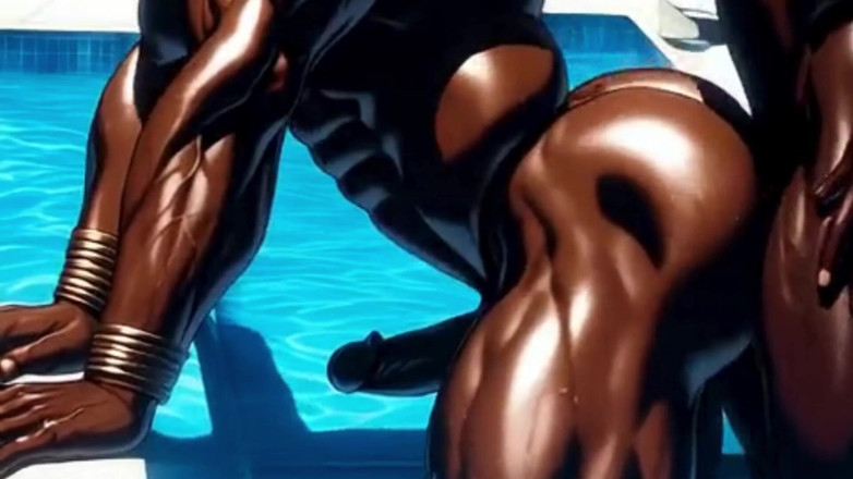 Real narrated fantasy Hentai: Sesso Anale Gay Con Due Uomini Di Colore Accanto Alla...