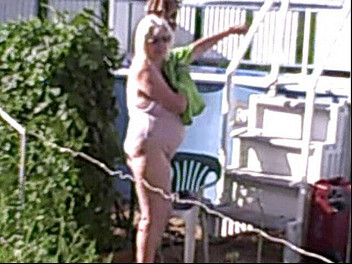 BBW nurse Vicki adventures with friends: Gilf in the garden short but sweet redressing