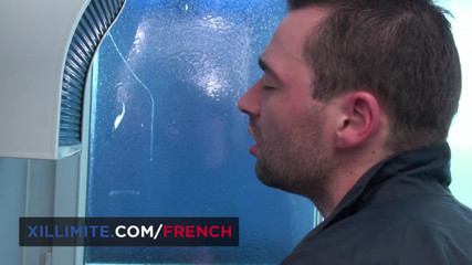 French girls at work: Anal reverse cowgirl with French redhead banker