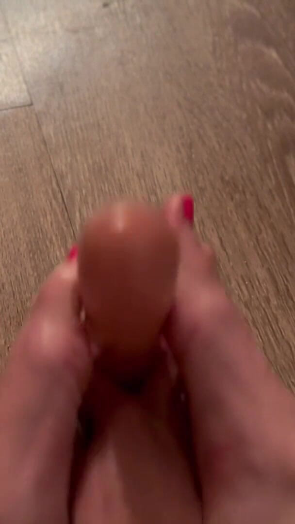Artemisia Love: Sexy Footjob with Dildo Fetish Session POV with Artemisia Love