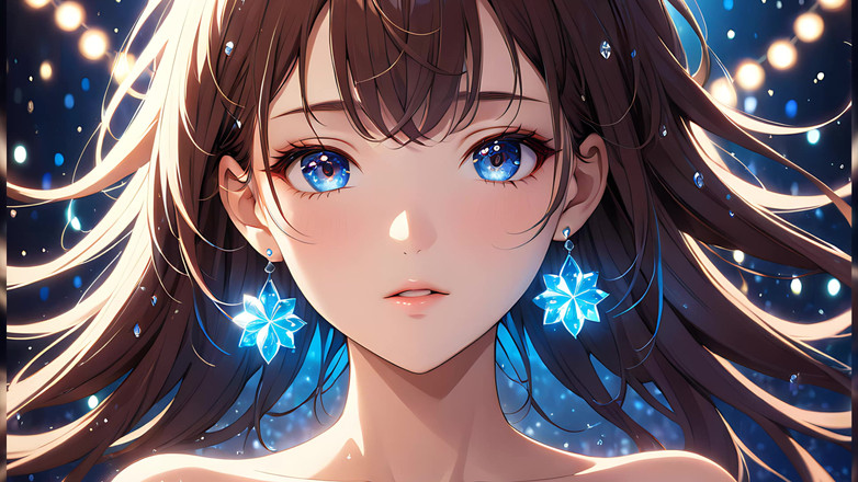 LustRender: Rêves de bokeh : une jeune femme magnifique dans des lumières...