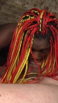 Black Ebony Beaty Gets Fucked by Two Guys