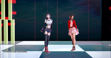 3D-Hentai Games: Berry good - Mellow Mellow, Tifa Lockhart Aerith, sexig striptease final...