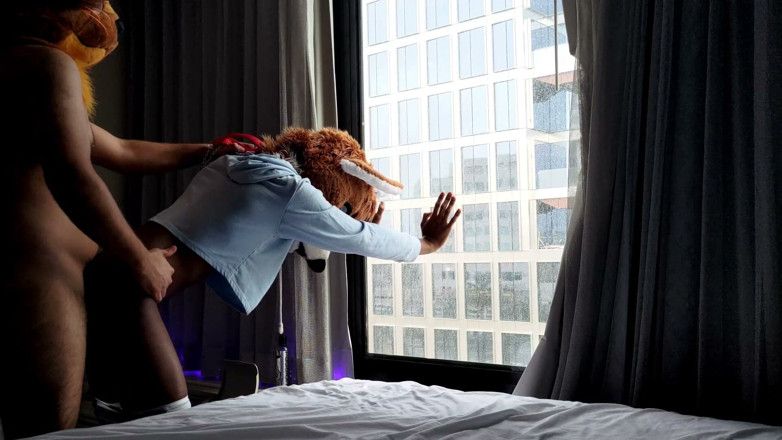 PawgrammerSocks: Ohne gummi Femboy pelziger pelzanzug Fick vor dem fenster