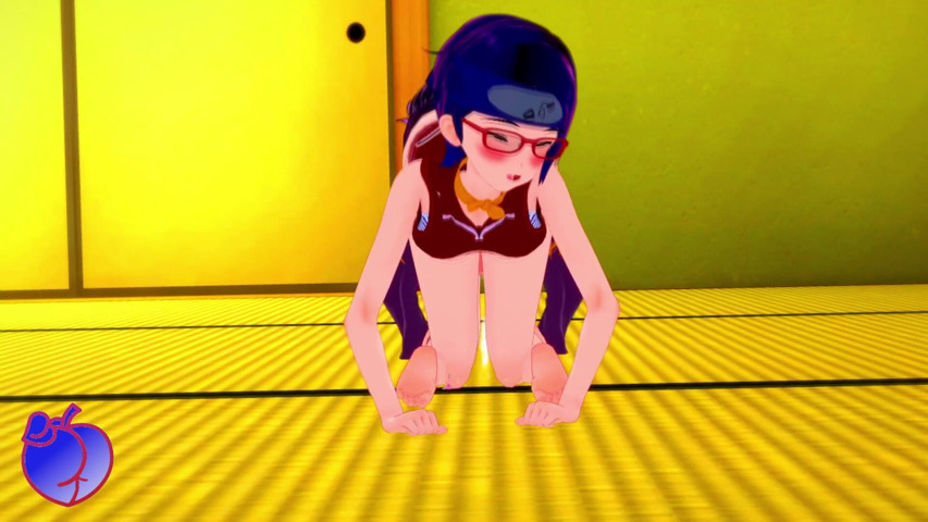 Nezuko Futa Fuck Sarada Cowgirl and They Use Double Dildo (Shenhunk 3D)