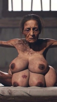 Old Granny with 6 Breasts in Bondage - Extremely Horny & Cumming Hard (ai)