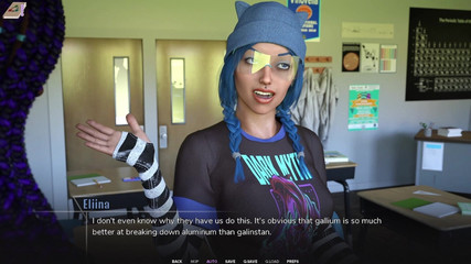 AVN Teller: Tabu university # 03 - chem klasse mit schönem schwarzen 18-jährigen und blauhaarigem emo