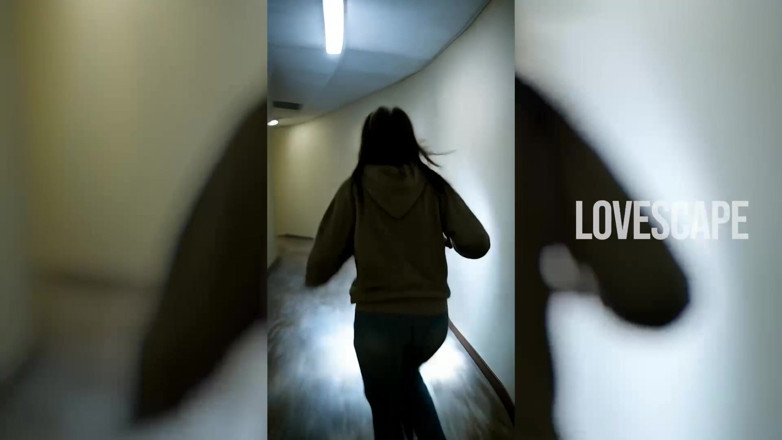 Lovescape: Scary Backrooms Babe Rides Trapped Guy