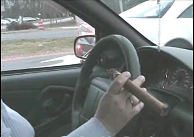 Smoking Dawn: Huge cigar in the car