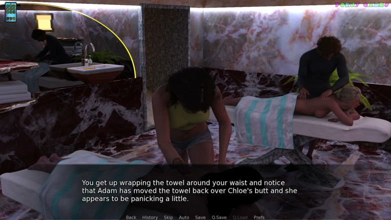 Porny Games: Paradise city by Twisted arch - happy end-massage neben deiner ehefrau 1