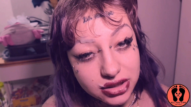 All You Can Fetish: Thick Facial Cumshot Goth Chubby Girl