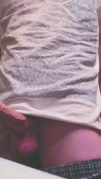 Young Virgin with Huge Cock Touches Herself for the First Time
