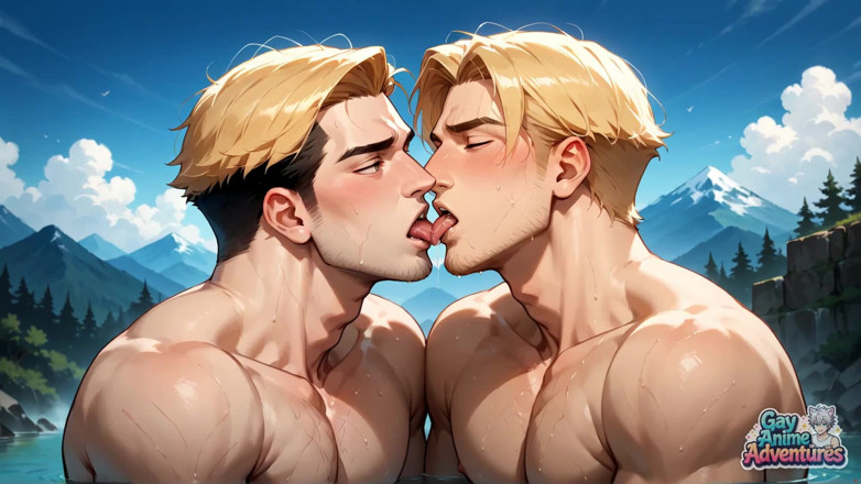 Gay Anime Adventures: 미친 게이 XXX의 세계에서 그의 넓은 빵을 퍼뜨리고 근육질의 게이 친구!