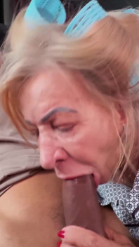 Tattooed 82 Years Old Mature Picked up for Anal