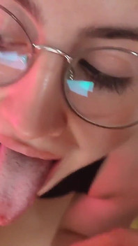 Nerdy Teen Gets Cum in Mouth