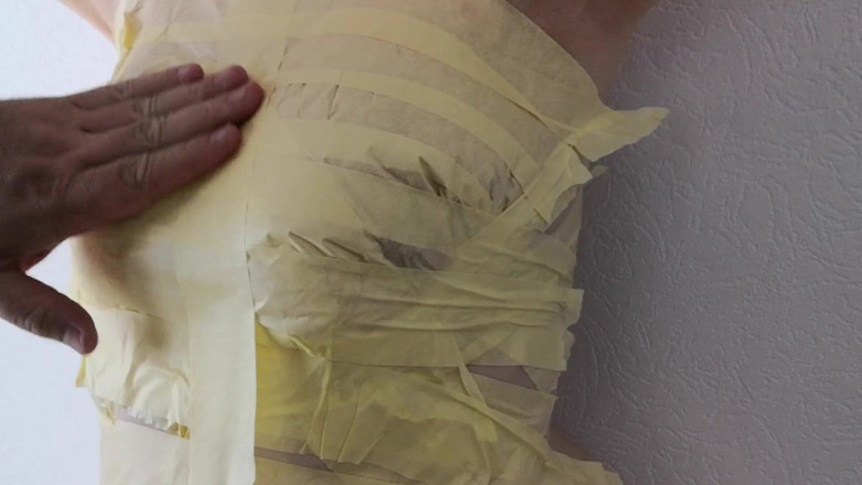 Bouncy Tits Action: Taped tits and real hard whipping