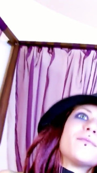 Skinny teen Aris gets fucked by a huge cock while shooting