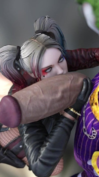 Harley quinn inculata dal grosso cazzo di joker