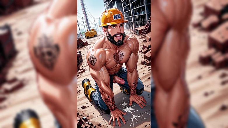 Erotic Man: Ai Gay Construction Hot Men