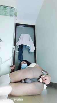 Indian Shemale Riyana Hard Fuking Dildo in Home Alone
